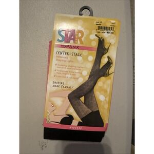 Star Power By Spanx Patterned Shaping Tights Black Size C 140-180 lbs   M6